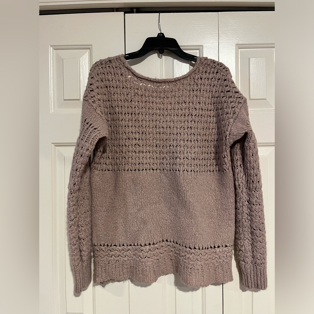 Free People Womens Crashing Waves Slouchy Oversized Wool Knit Pullover Sweater - Picture 8 of 10